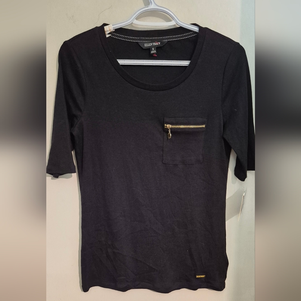 Ellen Tracy Black Top Sz.S NWT